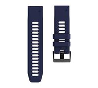 Run Ken 26MM 22MM 20MM QuickFit Strap Compatible With Garmin EPIX Fenix 7 7X 7S Solar 6 6X 6S Pro 5X 5S Plus/Instinct 2/Forerunner 945 Silicone Band(Blue white,QuickFit 26mm)