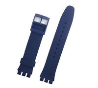 Run Ken Black Watchband Compatible With Swatch Strap Buckle Compatible With SWATCH Silicone Watch Band 17mm 19mm 20mm Rubber Strap16MM Watch Accessories(Gold,19mm)