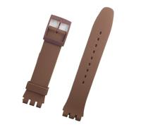 Run Ken Black Watchband Compatible With Swatch Strap Buckle Compatible With SWATCH Silicone Watch Band 17mm 19mm 20mm Rubber Strap16MM Watch Accessories(Silver,20mm)