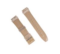 Run Ken Black Watchband Compatible With Swatch Strap Buckle Silicone Watch Band 17mm 19mm 20mm Rubber Strap16MM Accessories(Full transparent,17MM)