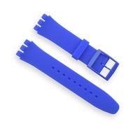 Run Ken Black Watchband Compatible With Swatch Strap Buckle Silicone Watch Band 17mm 19mm 20mm Rubber Strap16MM Accessories(Blue,19mm)