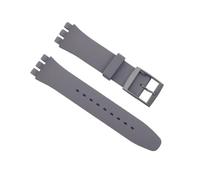 Run Ken Black Watchband Compatible With Swatch Strap Buckle Silicone Watch Band 17mm 19mm 20mm Rubber Strap16MM Accessories(Grey,19mm)