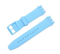 Run Ken Candy Color Silicone Strap Compatible With Swatch 12mm 16mm 17mm 19mm 20mm Transparent Fashion Replacement Bracelet Band Watch Accessories(Baby blue,19mm)
