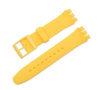 Run Ken Candy Color Silicone Strap Compatible With Swatch 12mm 16mm 17mm 19mm 20mm Transparent Fashion Replacement Bracelet Band Watch Accessories(Yellow,16mm)