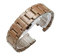 Run Ken Ceramic Watchband Compatible With GC Watches Band Notched Ceramic Bracelet Fashion(Brown,16X8mm)