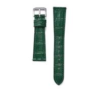 Run Ken Classic Bamboo Leather Watch Band 16/18/19/20/21/22mm Quick Release Smartwatch Strap For Men Women Wristbands(Green,20mm)