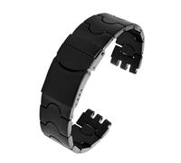 Run Ken Compatible With Swatch Solid Core Metal Bracelet Concave Convex Watch Chain YCS Yas YGS Iron Men And Women's Steel Watchband Ceramic Strap(G21 Black,19mm)