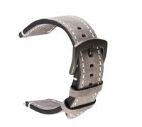 Run Ken Crazy Horse Calfskin Leather Watch Band 18mm 20mm 22mm 24mm Straps Watchbands Dark Brown Gray Black Blue Green Belt(Gray,18mm)