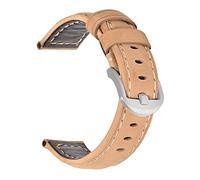 Run Ken Fashion Oil Wax Genuine Leather Watch Band 19mm 20mm 21mm 22mm 23mm 24mm Watch Straps Watchbands Belt Brown Blue Black(Crazy horse brown1,23mm)