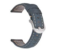 Run Ken Fashion Oil Wax Genuine Leather Watch Band 19mm 20mm 21mm 22mm 23mm 24mm Watch Straps Watchbands Belt Brown Blue Black(Crazy horse blue,22mm)