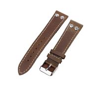Run Ken Genuine Leather Rivets Watch Band 18mm 20mm 22mm Vintage Crazy Horse Leather Bracelet Quick Release Watch Strap Replacement