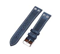 Run Ken Genuine Leather Rivets Watch Band 18mm 20mm 22mm Vintage Crazy Horse Leather Bracelet Quick Release Watch Strap Replacement