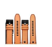 Run Ken Genuine Leather Watchband Compatible With Diesel Watch Belt DZ4476/4482 DZ7408 7406 4318 Strap 22 24 26 28mm Large Size Men Wrist Watch Band(1513 Brown black,26mm)