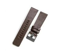Run Ken Genuine Leather Watchbands Compatible With Diesel Dz4343 Dz4405 Dz7257 Dz4423 Waterproof Cow Strap 22 24 26 28mm(Coffee-Black-K3,30mm)