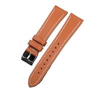 Run Ken Handmade Goatskin Delicate Watchband 18 19 20 21 22MM Soft Quick Release Leather Men's Bracelet, Vintage(Golden Brown,18mm)