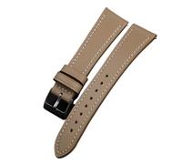 Run Ken Handmade Goatskin Delicate Watchband 18 19 20 21 22MM Soft Quick Release Leather Men's Bracelet, Vintage(Light Grey,19mm)