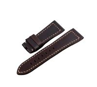 Run Ken Italian Thickness Retro Crazy Horse Genuine Leather Watchband Pin Buckle Compatible With Panerai Strap Watch Band Tools 26mm(Brown strap)