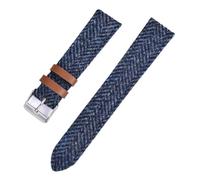 Run Ken Leather Band Nylon Business Universal Watch Bracelet Vintage Strap Quick Release 18mm 20mm 22mm Wristband(Blue,18mm)
