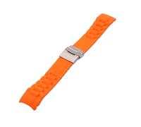 Run Ken New Waterproof 6 Colors Silicone Rubber Watch Wrist Watch Strap Band Replacement 22mm 20mm(Orange,22mm)