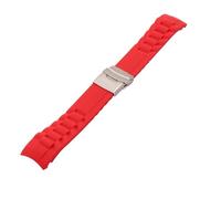Run Ken New Waterproof 6 Colors Silicone Rubber Watch Wrist Watch Strap Band Replacement 22mm 20mm(Red,22mm)