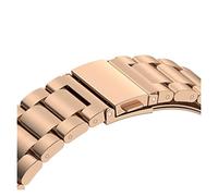Run Ken No Gaps Stainless Steel Strap Compatible With Galaxy Watch 4 Classic 46mm 42mm/Watch4 44mm 40mm Wrist Band Curved End Metal Bracelet(Rose gold,Galaxy Watch4 40mm)