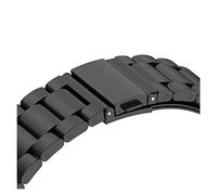 Run Ken No Gaps Stainless Steel Strap Compatible With Galaxy Watch 4 Classic 46mm 42mm/Watch4 44mm 40mm Wrist Band Curved End Metal Bracelet(Black,Watch 4 classic 46mm)