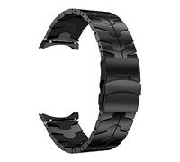 Run Ken No Gaps Stainless Steel Strap Compatible With Samsung Galaxy Watch 5 Pro 44mm 40mm Classic 4 46mm 42mm Band Metal Belt Bracelet Watchbands(Black,Galaxy Watch 5 44mm)