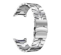 Run Ken No Gaps Stainless Steel Strap Compatible With Samsung Galaxy Watch 5 Pro 44mm 40mm Classic 4 46mm 42mm Band Metal Belt Bracelet Watchbands(Silver,Galaxy Watch 5 44mm)