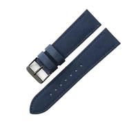 Run Ken Nylon Watch Strap Compatible With Citizen Eco-Drive Bm8475 Compatible With Tissot Genuine Leather Watchband 18 19 20 22 24mm(Blue-Black-K1,20mm)