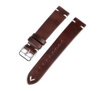 Run Ken Oil Wax Leather Watch Strap 18mm 19mm 20mm 22mm Vintage Black Blue Brown Available Handmade Watchband(Vintage brown 1,18mm)