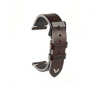 Run Ken Oil Wax Leather Watch Strap 18mm 19mm 20mm 22mm Vintage Black Blue Brown Available Handmade Watchband(Red brown 2,20mm)