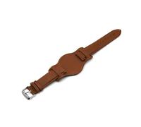 Run Ken Retro Handmade Men's Wrist Watch Band 20mm 22mm 24mm Leather Cuff Watch Bracelet Yellow Blue Zwart Green Red Color Watch Strap(Brown-1,18mm)