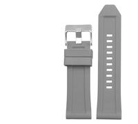Run Ken Silicone Rubber Bracelet Watch Band 24mm 26mm 28mm Compatible With Diesel DZ4496 DZ4427 DZ4487 DZ4323 DZ4318 DZ4305 Mens Watches Strap(Grey silver buckle,28mm)