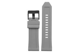 Run Ken Silicone Rubber Bracelet Watch Band 24mm 26mm 28mm Compatible With Diesel DZ4496 DZ4427 DZ4487 DZ4323 DZ4318 DZ4305 Mens Watches Strap(Grey black buckle,24mm)