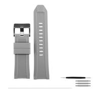 Run Ken Silicone Rubber Watch band Suitable Compatible With diesel dz4318/4323/4283/7315/4427 men waterproof soft large strap 24mm26mm(B Gray black clasp,24mm)