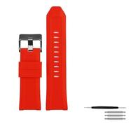 Run Ken Silicone Rubber Watch band Suitable Compatible With diesel dz4318/4323/4283/7315/4427 men waterproof soft large strap 24mm26mm(B Red black clasp,26mm)