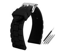Run Ken Silicone Watchband Compatible With Citizen AT8020 Blue Angel AT8020-03L/54L Air Eagle Jy8035 Strap AR5905 Waterproof Bracelet 20 23mm Black(Black,23mm)