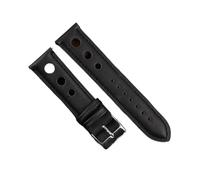 Run Ken Solid Color Watchband Genuine Leather Hand-Stitching Vintage Strap Compatible With Rolex Watch Watchbands Strap 18mm 20mm 22mm 24mm For Men(Black-BK line,22mm)