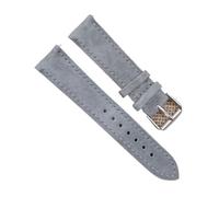 Run Ken Suede Watch Strap 18 19 20 21 22mm Watchband Tan Blue Brown Genuine Leather Replacement Watch Accessories(Gray_19mm)