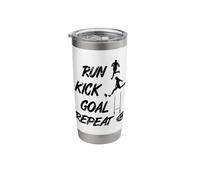 Run Kick Goal Repeat Stainless Steel Insulated Tumbler