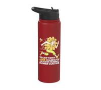 Run Like A Bee is Chasing You Funny Running Marathon Stainless Steel Insulated Water Bottle