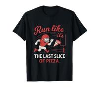 Run Like It's The Last Slice Football Pizza Humor Graphic T-Shirt