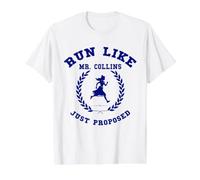 Run Like Mr Collins Just Proposed Funny Idea Value Graphic T-Shirt, Men, White, M