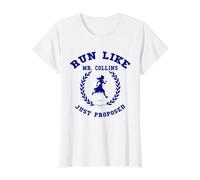 Run Like Mr Collins Just Proposed Funny Idea Value Graphic T-Shirt, Women, White, S
