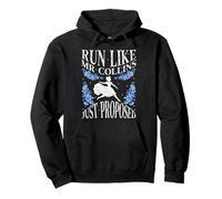 Run Like Mr Collins Just Proposed, Vintage Funny Book quote Pullover Hoodie