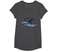 Run Like The Wind Cross Country Runner Motivational T-Shirt, Girls, Dark Heather Grey, Medium