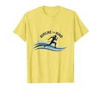 Run Like The Wind Cross Country Runner Motivational T-Shirt, Men, Lemon, M