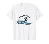 Run Like The Wind Cross Country Runner Motivational T-Shirt, Men, White, XL