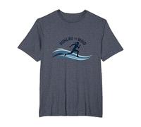 Run Like The Wind Cross Country Runner Motivational T-Shirt, Men's Big and Tall, Heather Blue, 2X Tall