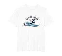 Run Like The Wind Cross Country Runner Motivational T-Shirt, Men's Big and Tall, White, 4X Tall